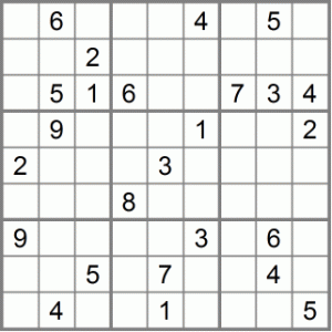 sudoku srednje 1